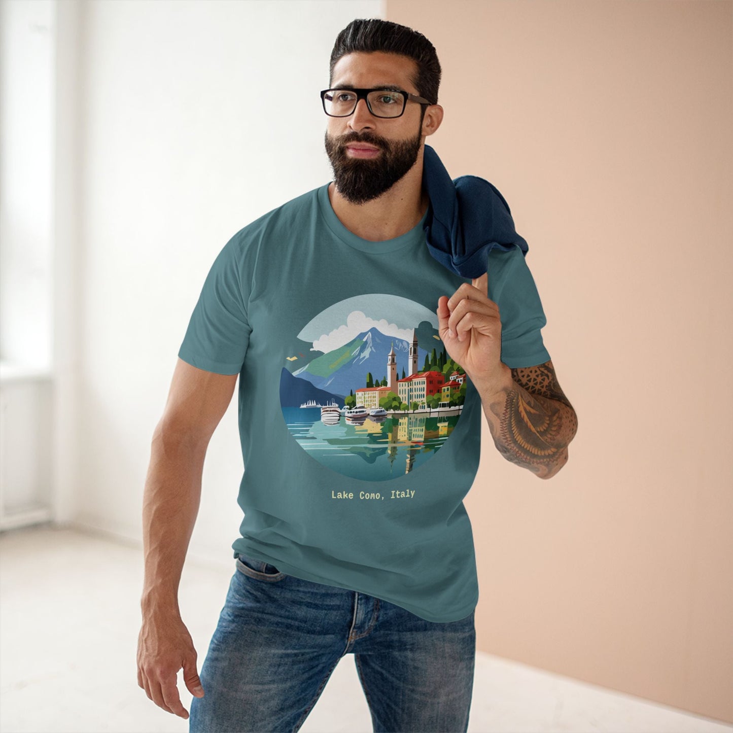 Italy Travel Shirt Unisex Tourist Tee With Original Retro2Nova Art Design Premium Cotton Comfort
