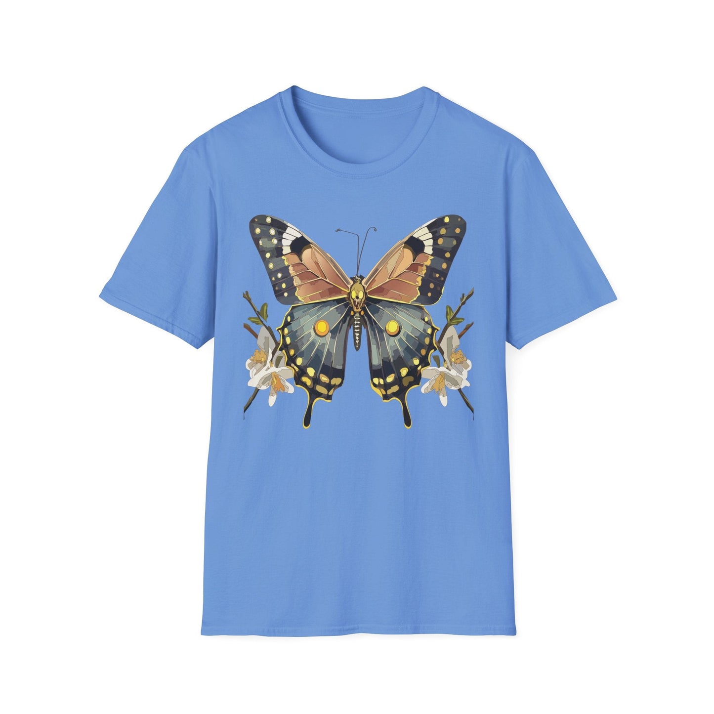 Butterfly Shirt Unisex Gildan Softstyle T Shirt Monarch Butterfly Tee 100 Percent Ring Spun Cotton