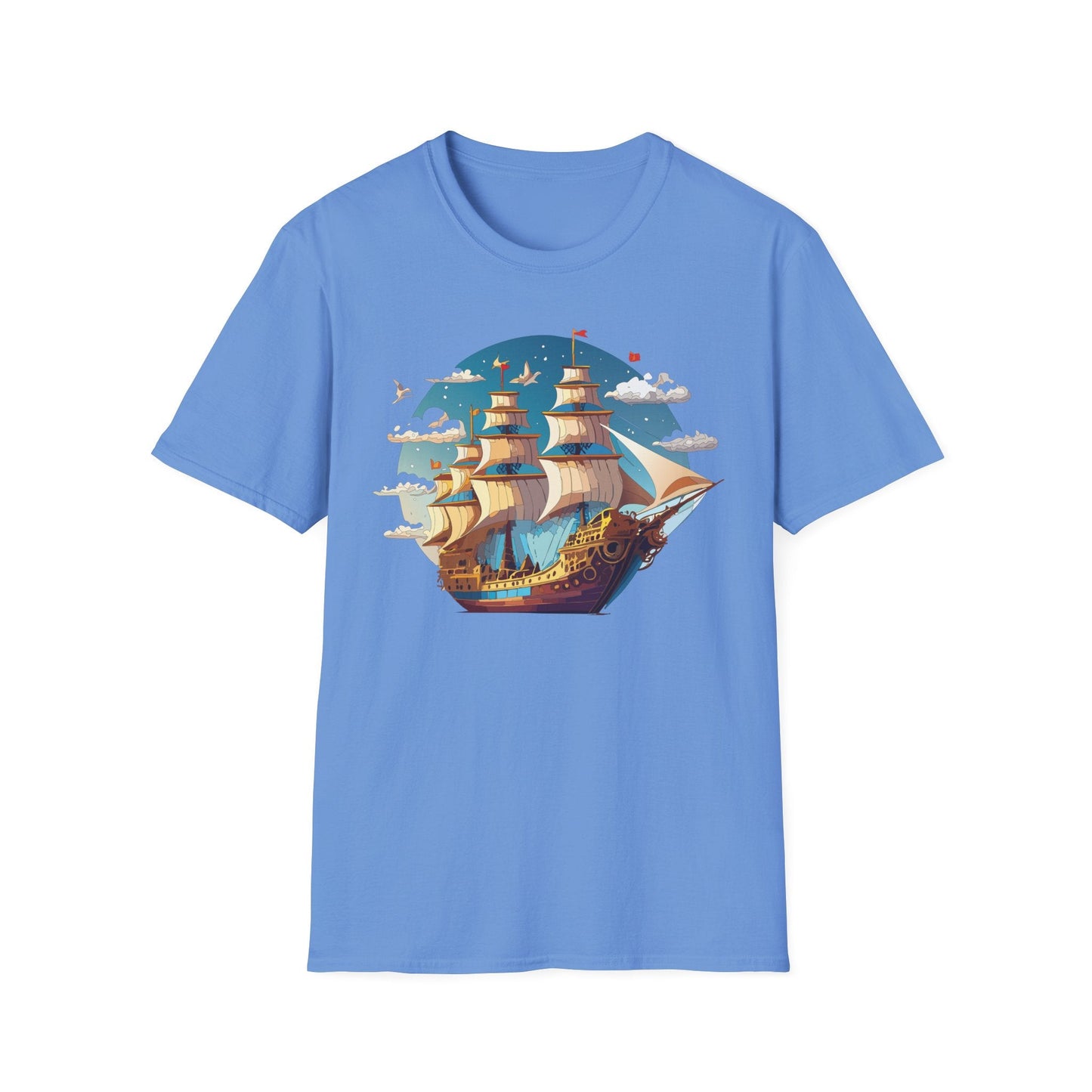 Ship T Shirts Frigate Vessel Tee Shirt Unisex Gildan Softstyle 64000 Cotton Tee Comfort Fit