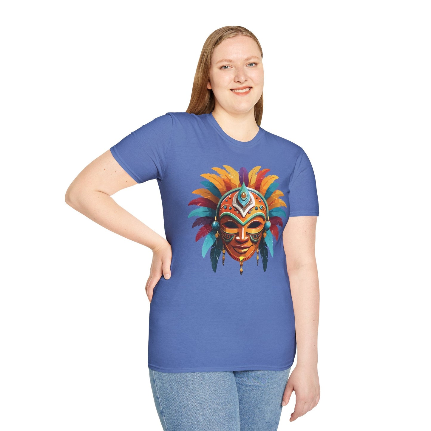 Mask Graphic Unisex Cotton Masquerade Design Artwork Tee 4