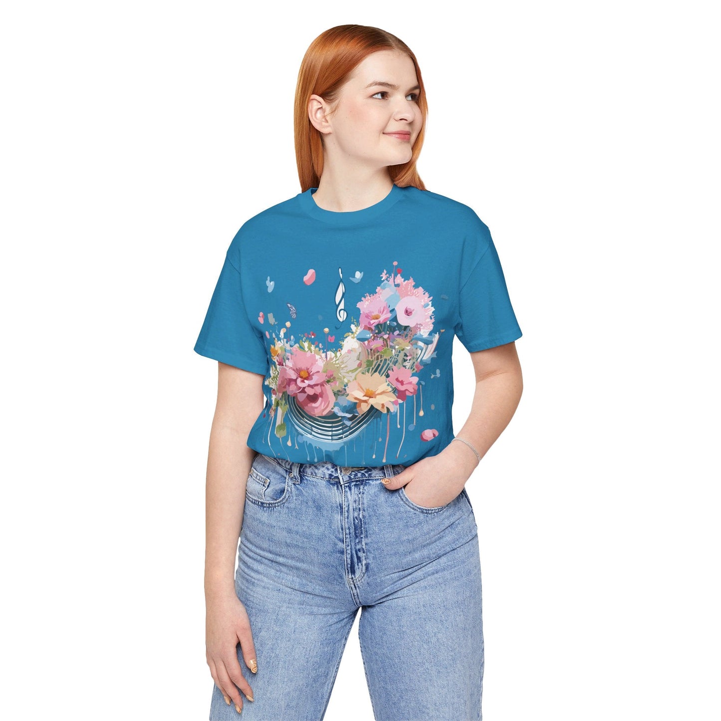 Music Graphic T Shirt Unisex Short Sleeve Jersey Tee Adelpha Vintage Inspired Art