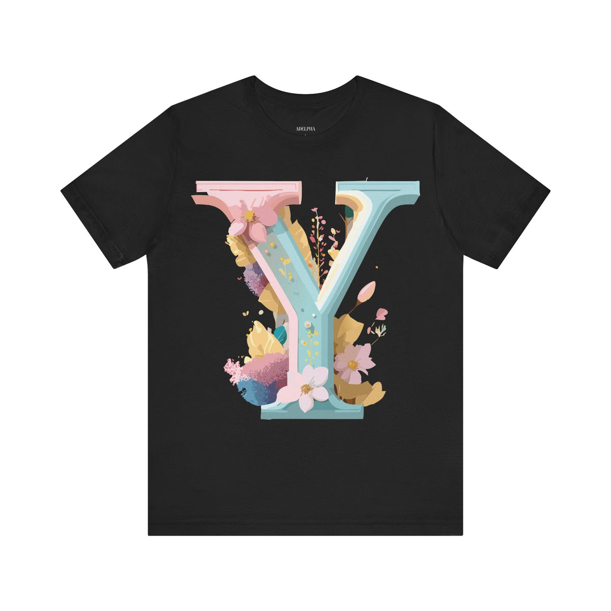 Letter Y Graphic Unisex Cotton Bella+Canvas Tee with Art Letter Design