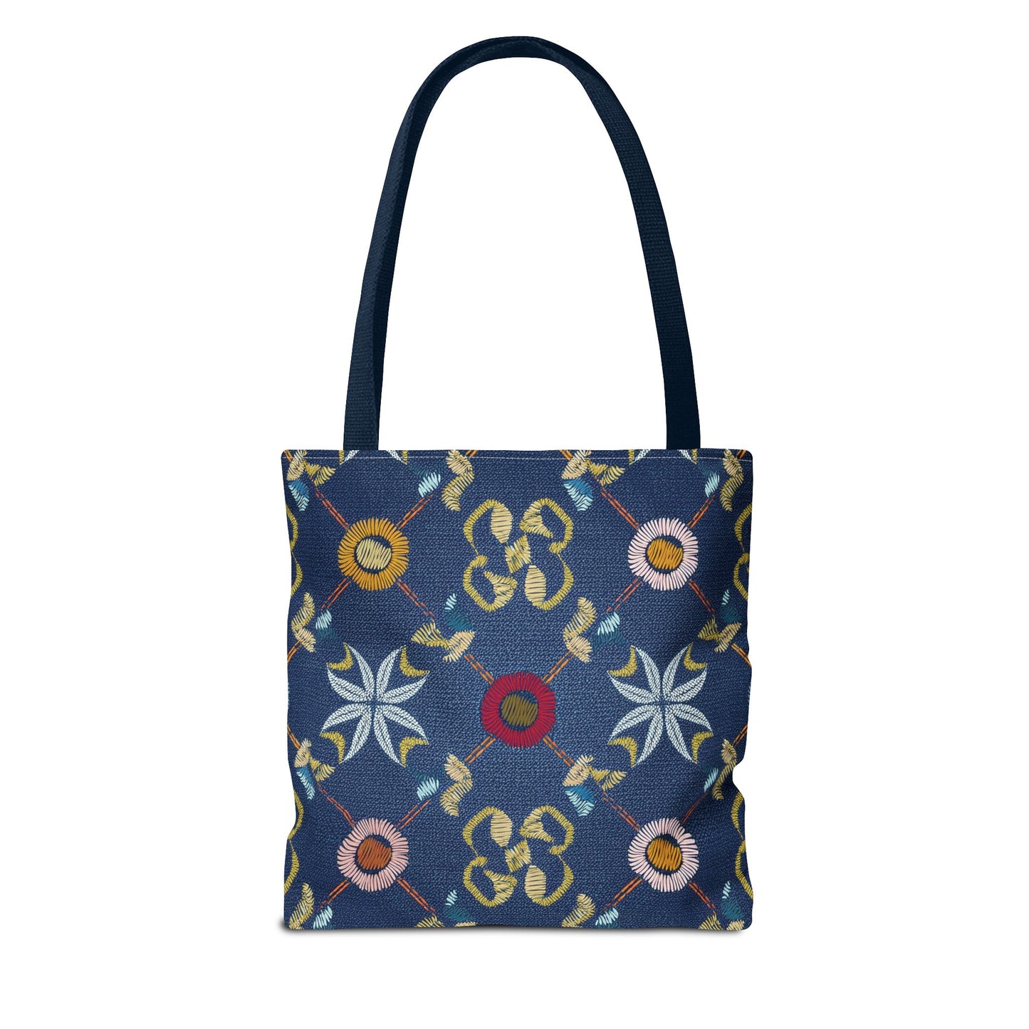 Denim Fabric Imitation Print Unisex Canvas Bag Poly Spun 3 Sizes Tote Bag 162