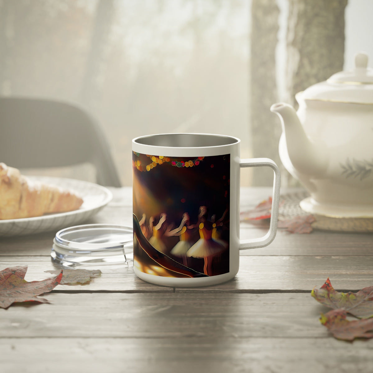 14 Art Design Insulated Coffee Mug Clear Lid 10oz Insulated Coffee Mug 10oz