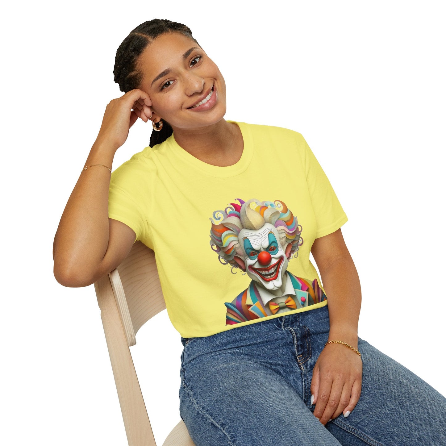 Clown Shirt Unisex T Shirt With Funny Man Circus Motif And Scary Man Design Graphic Print