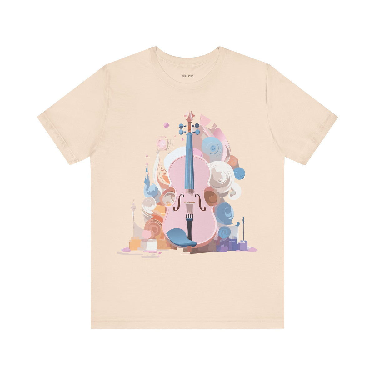 Music Graphic Unisex Cotton Bella+Canvas Tee with Art Design n190