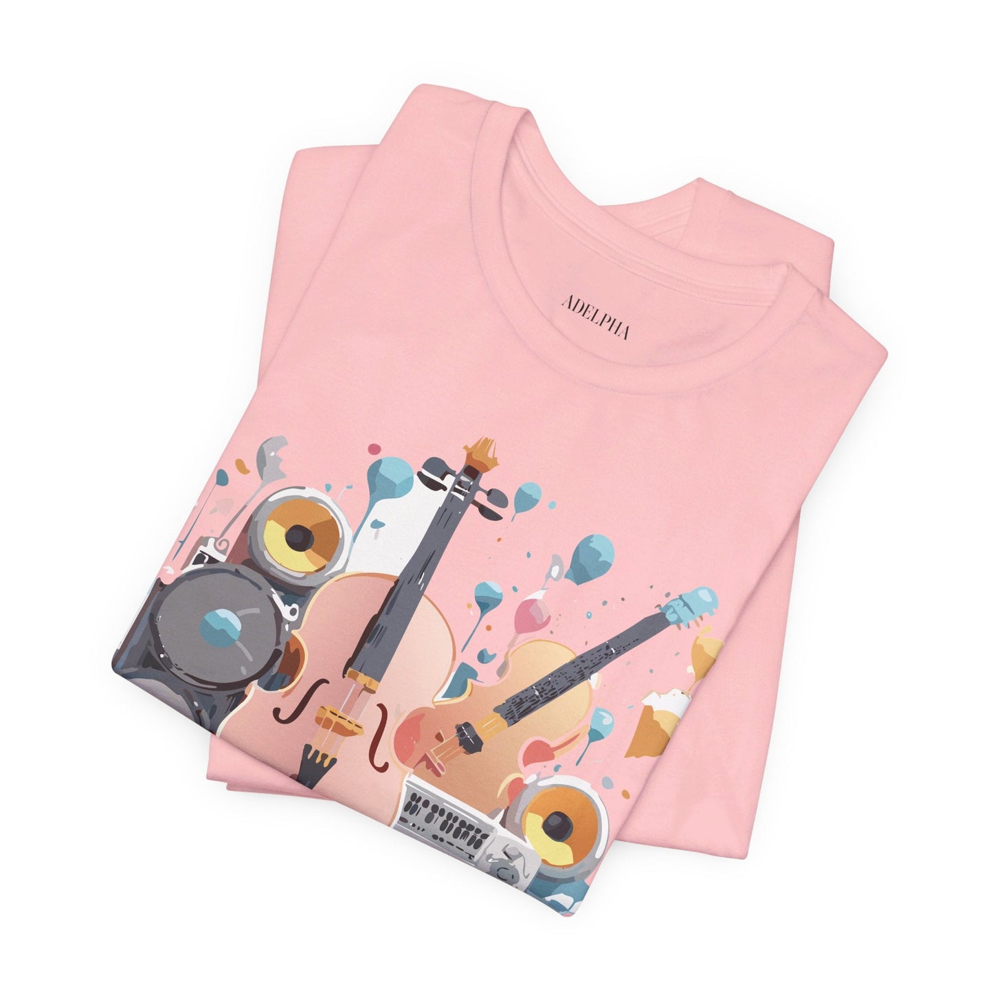 Adelpha Vintage Inspired Music Graphic T Shirt Unisex Jersey Short Sleeve Tee Artwork