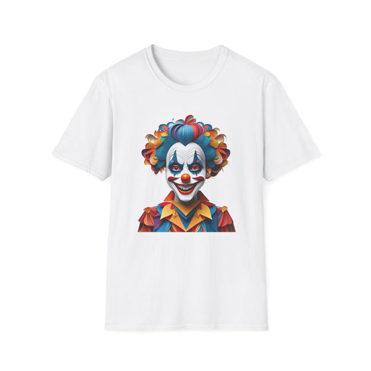 Clown Shirt Unisex T Shirt Short Sleeve Funny Man Circus Tee Gildan Softstyle 64000