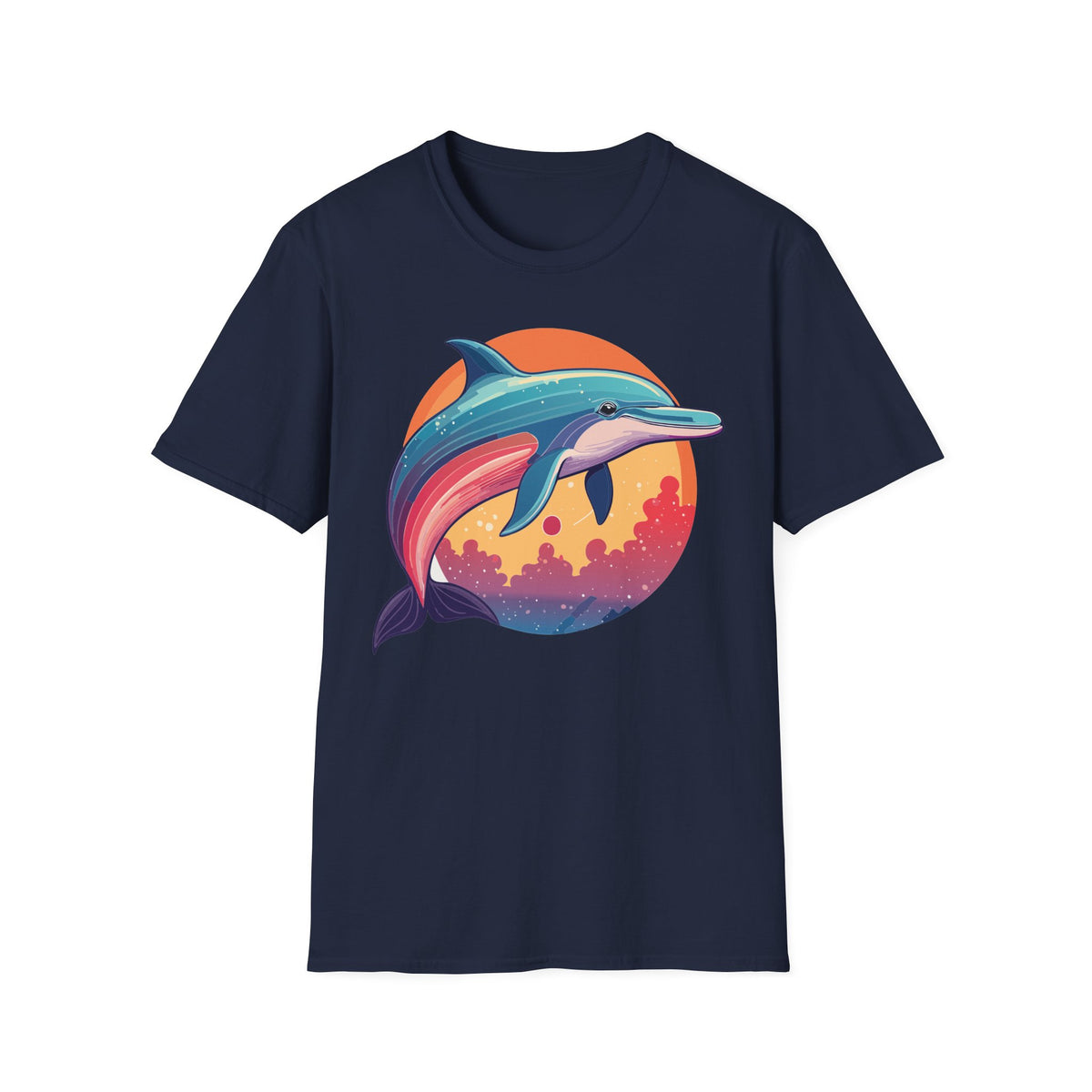 Colorful Retro Dolphin Tee | T-Shirt