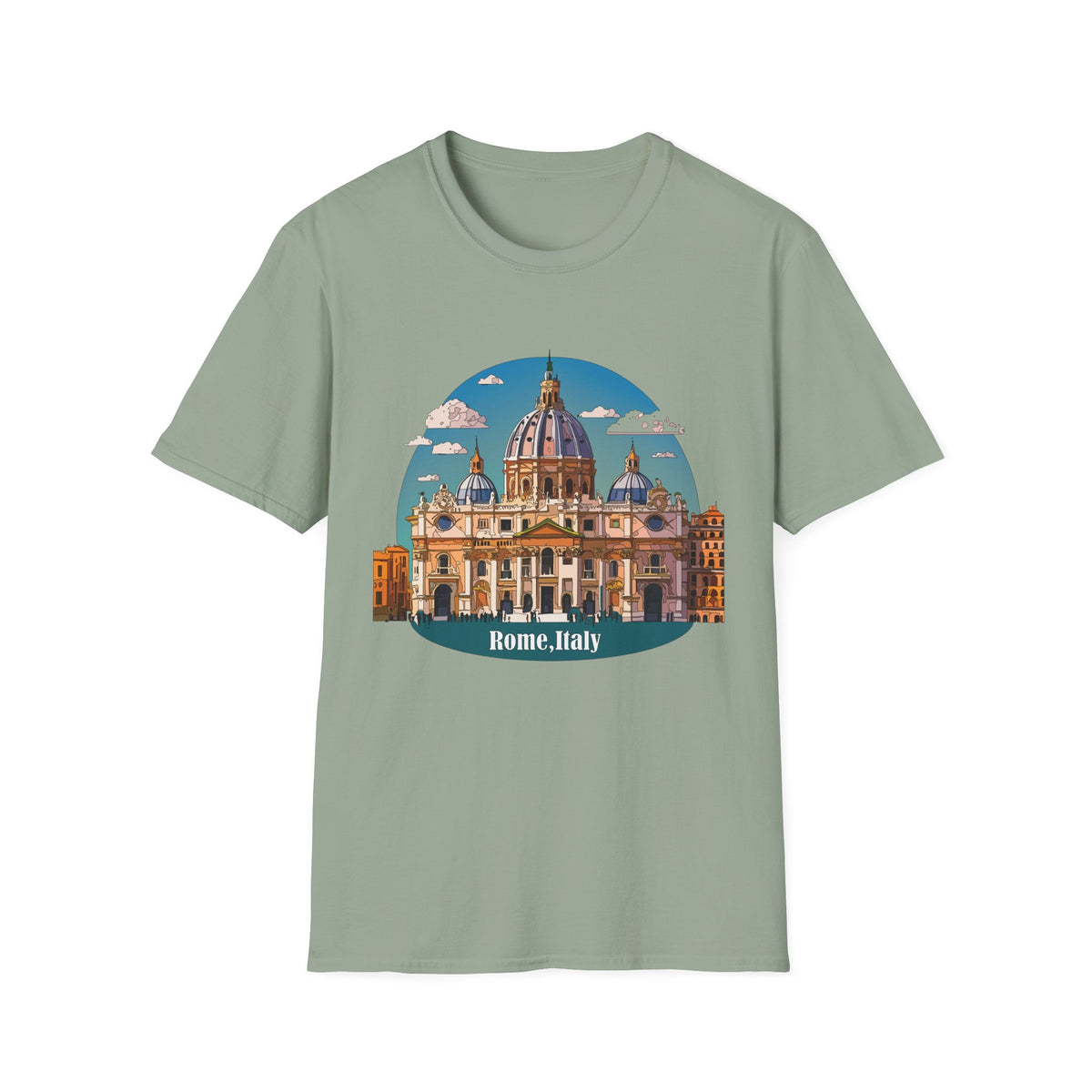 St. Peter's Basilica Illustration T-Shirt | Rome Italy Travel Tee