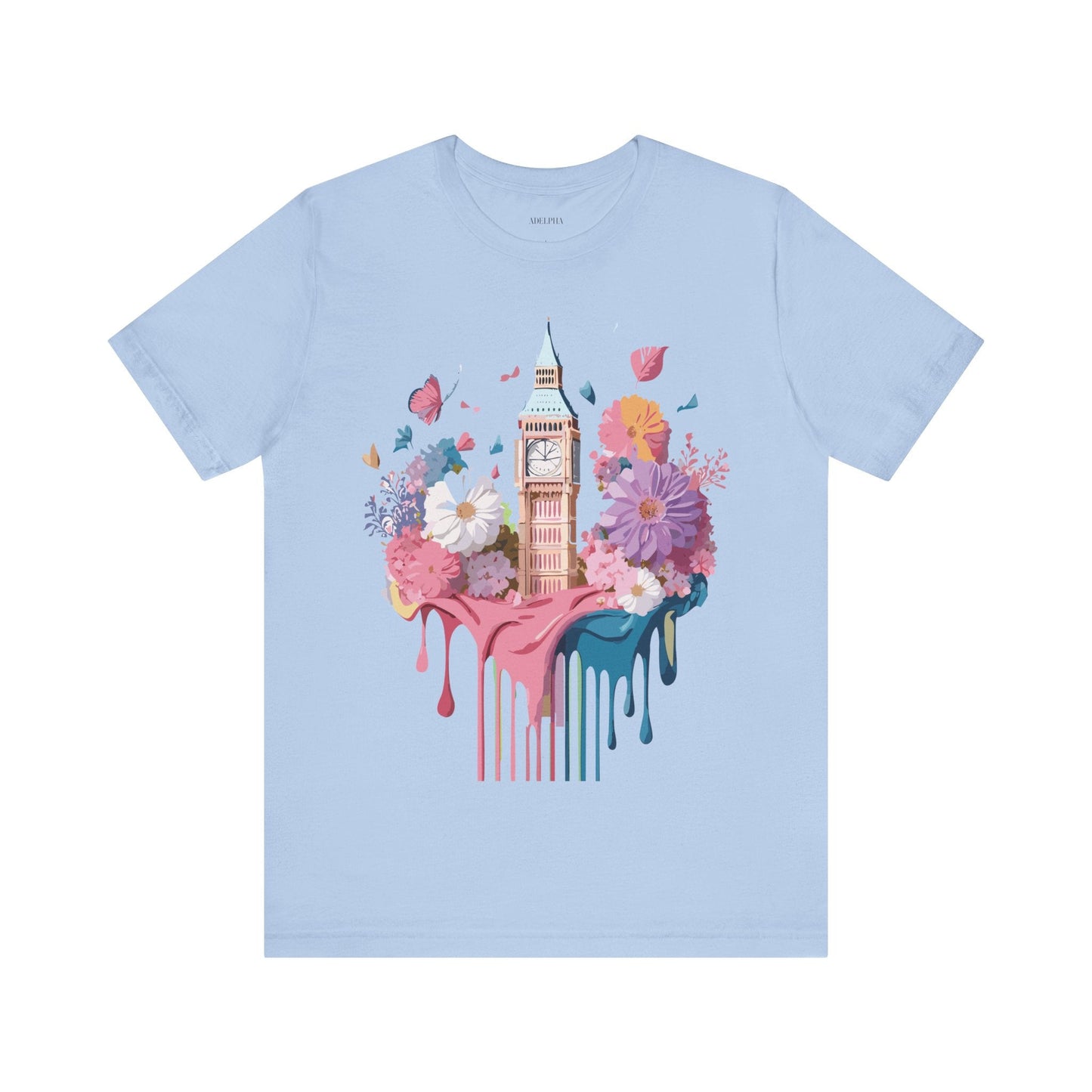 Adelpha London Tourist Unisex Graphic Tee Vintage Inspired Art Design Short Sleeve Shirt