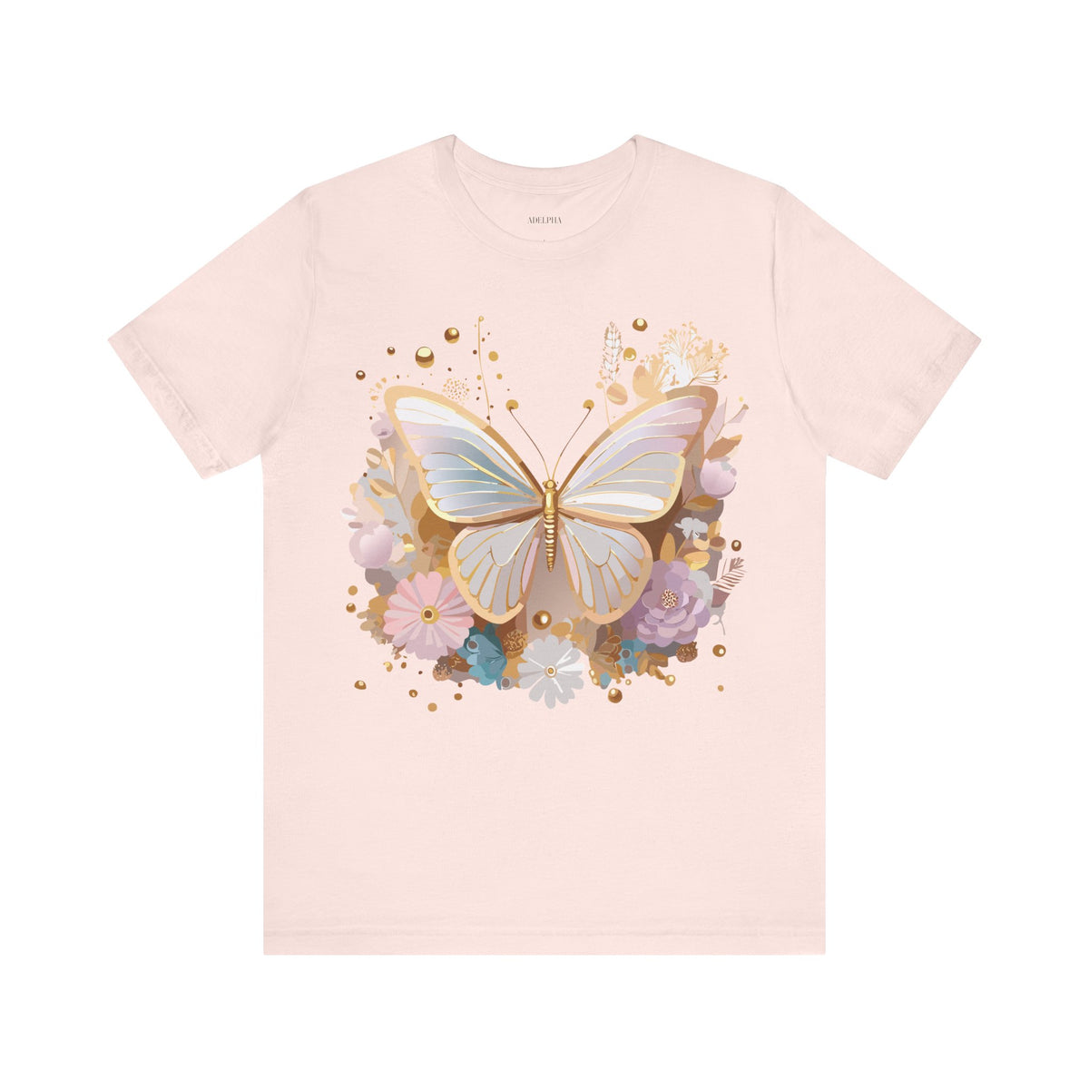 Butterfly Graphic Unisex Cotton Bella+Canvas Tee with Art Design n42