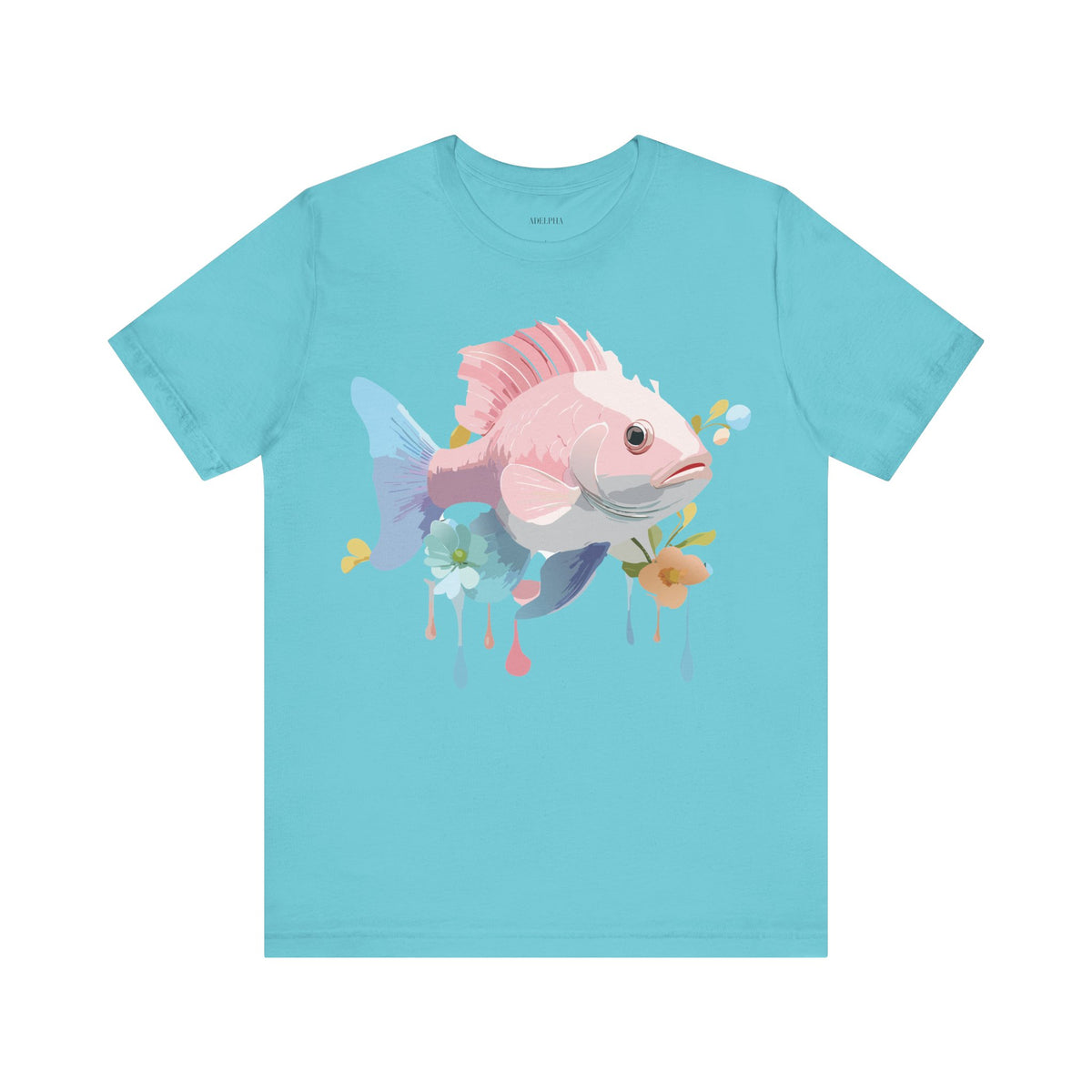 Fish Graphic Design Tee Bella+Canvas Unisex 100 Cotton Tee Shirt a109