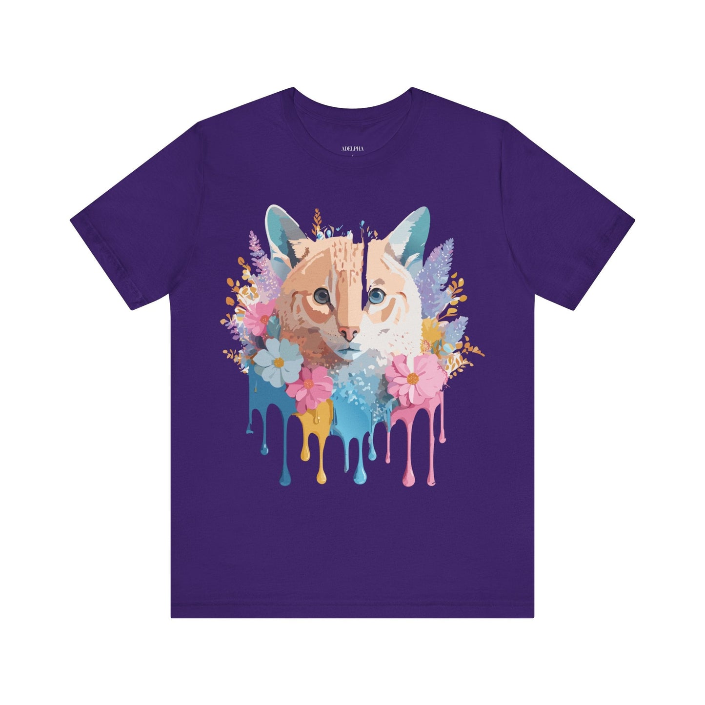 Cat Graphic Tee Unisex Vintage Art Design Adelpha Premium Comfort
