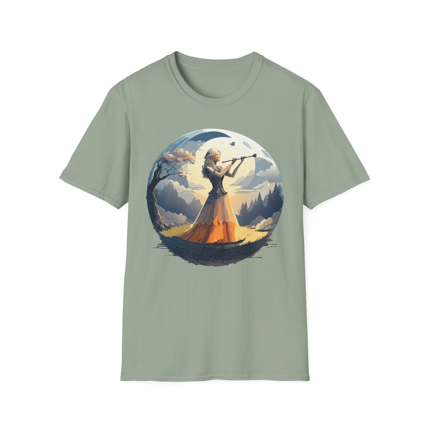 Unisex Softstyle Graphic T Shirt 100 Percent Ring Spun Cotton Art Design Tee For Women