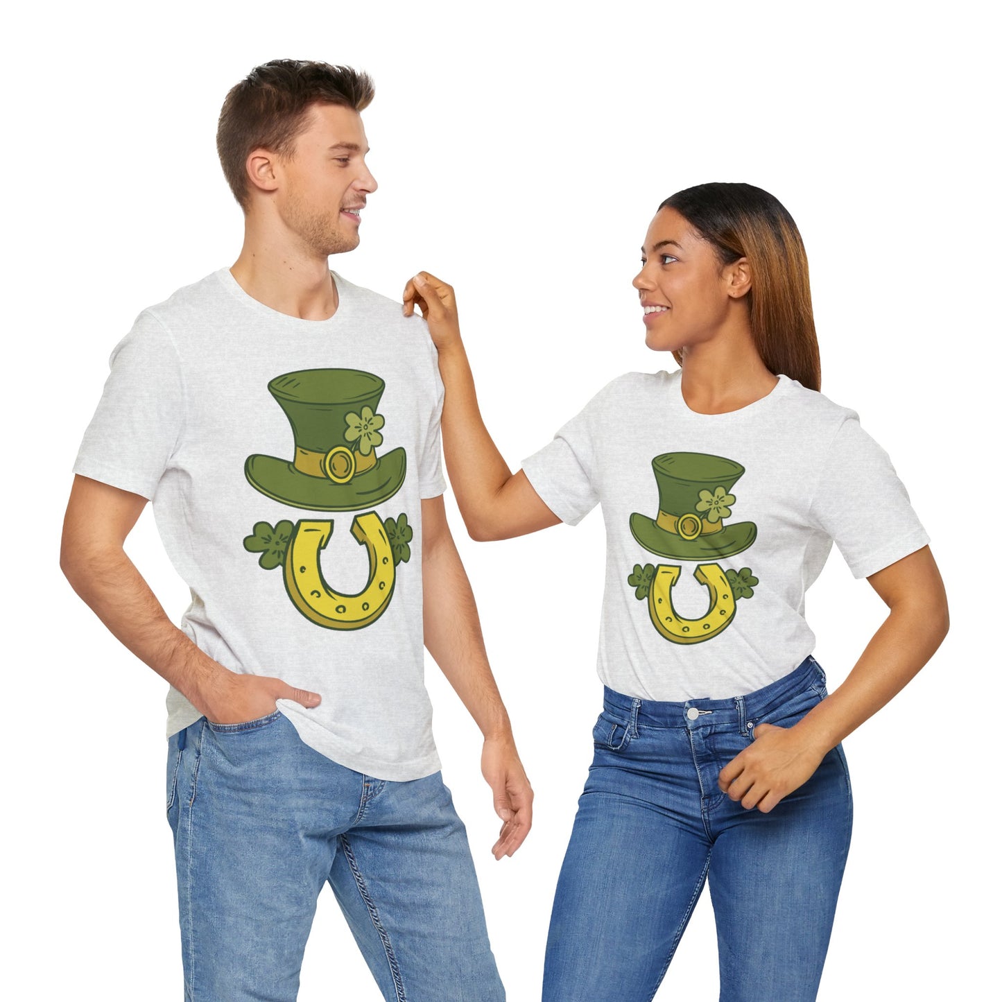 Unisex Cotton Tee Shirt with Lucky Prints