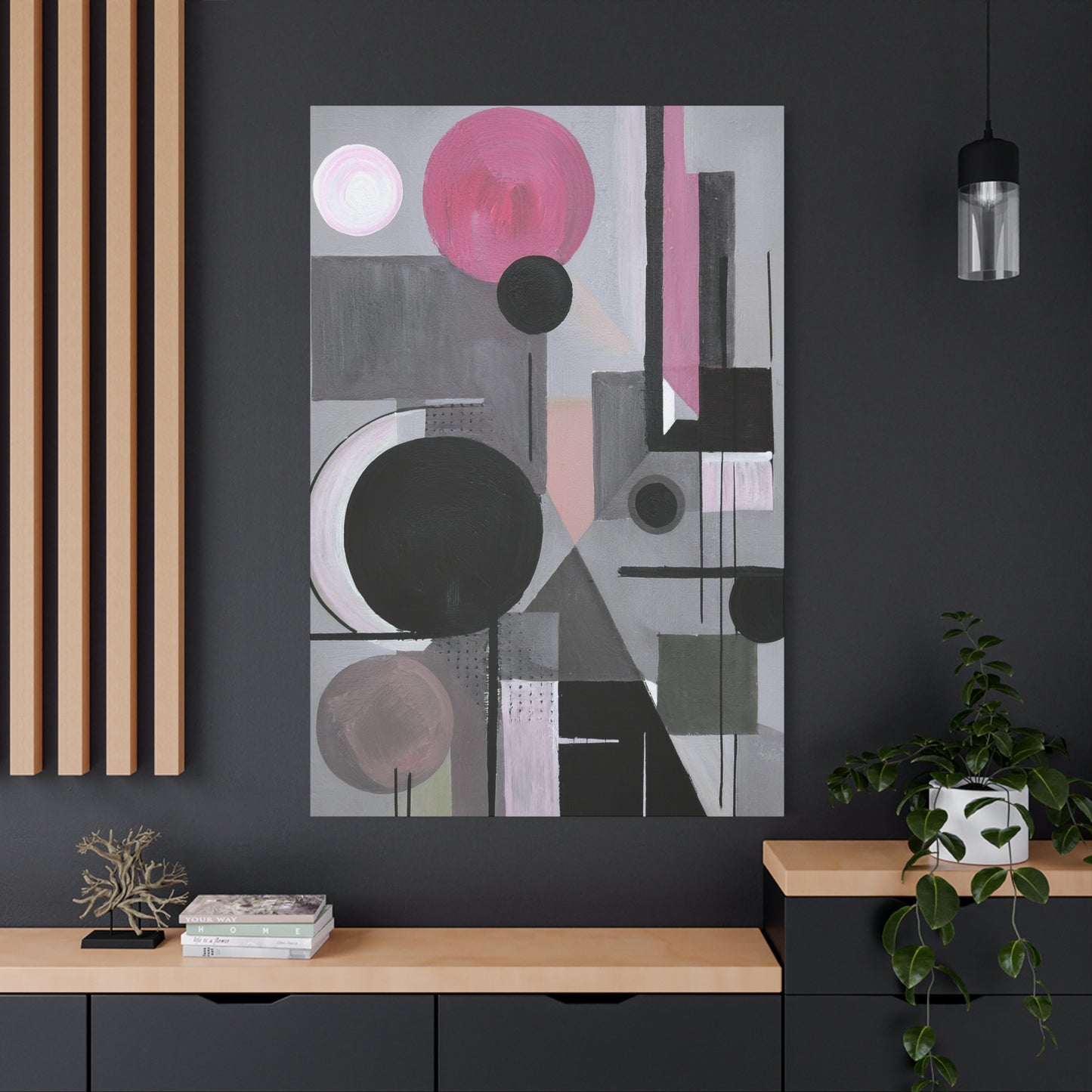 Abstract Geometric Painting Print Canvas 20x24,20x30,24x30 24x32,24x36,30x40 32x48,36x48,40x60 Pine-Wood Inner Frame ABS-42