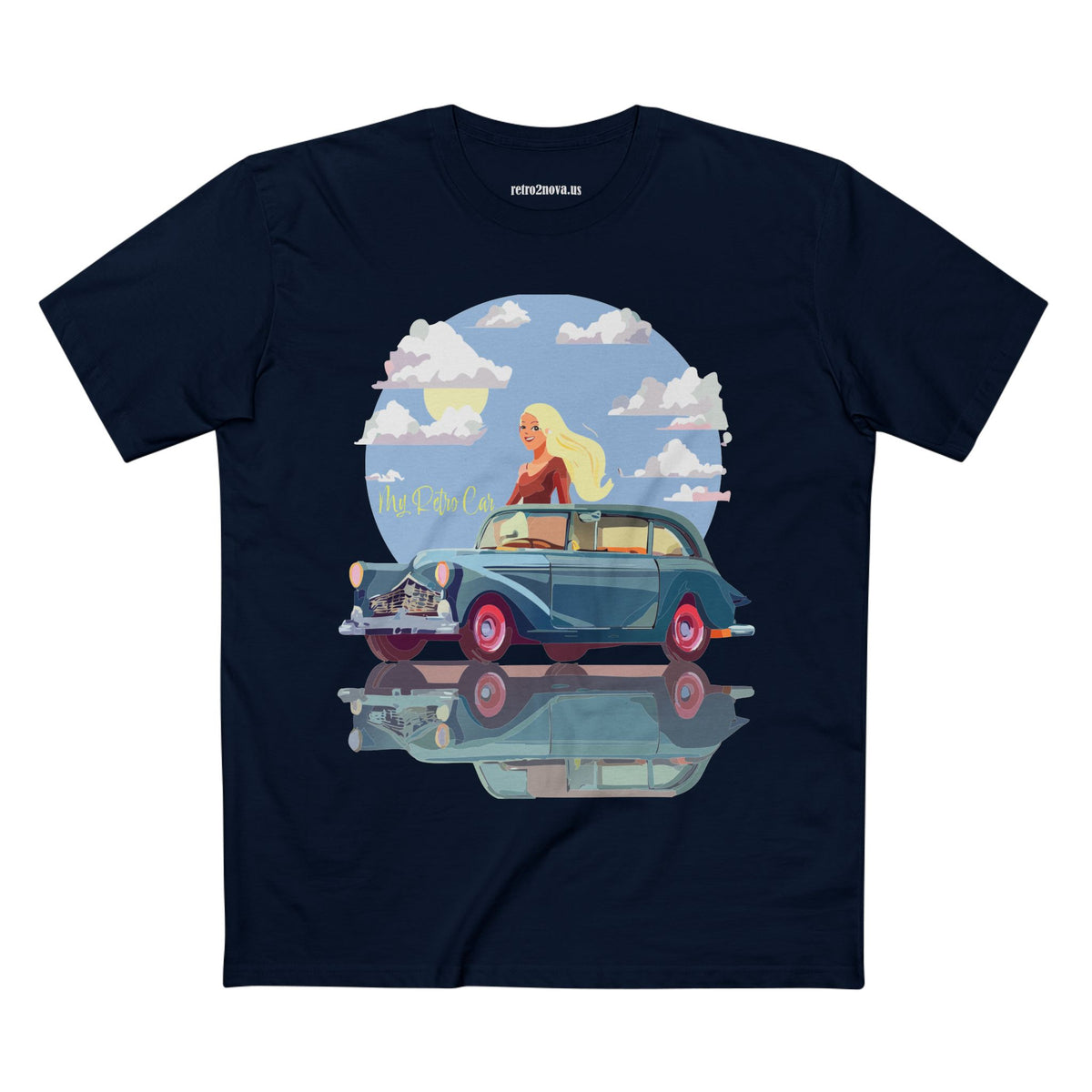Retro Car Vintage Graphic Tee Staple Unisex 100 Cotton Tee Shirt - RC-12