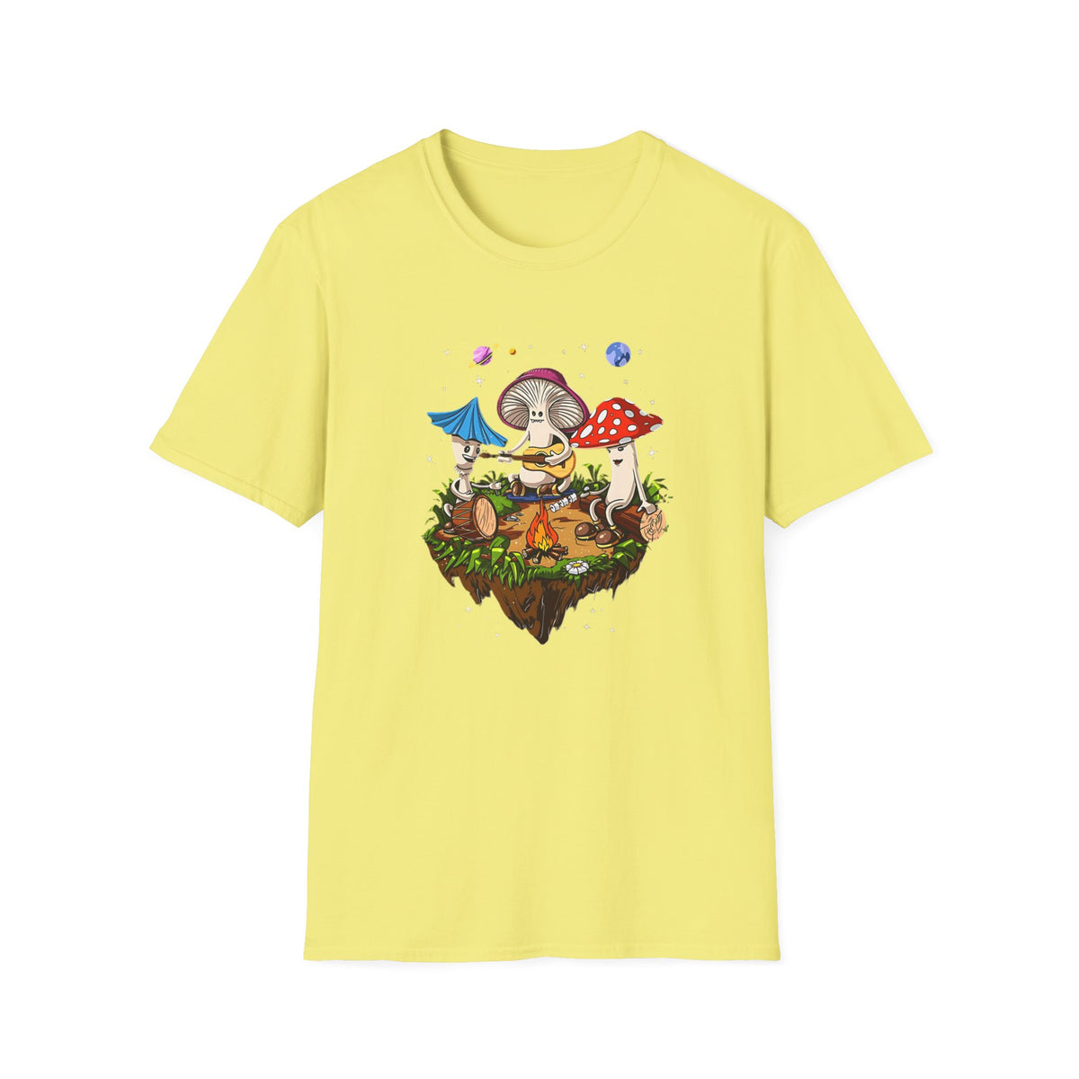 Funny Mashroom Cartoon  Graphic Tee Gildan Unisex 100 Cotton Tee Shirt c12