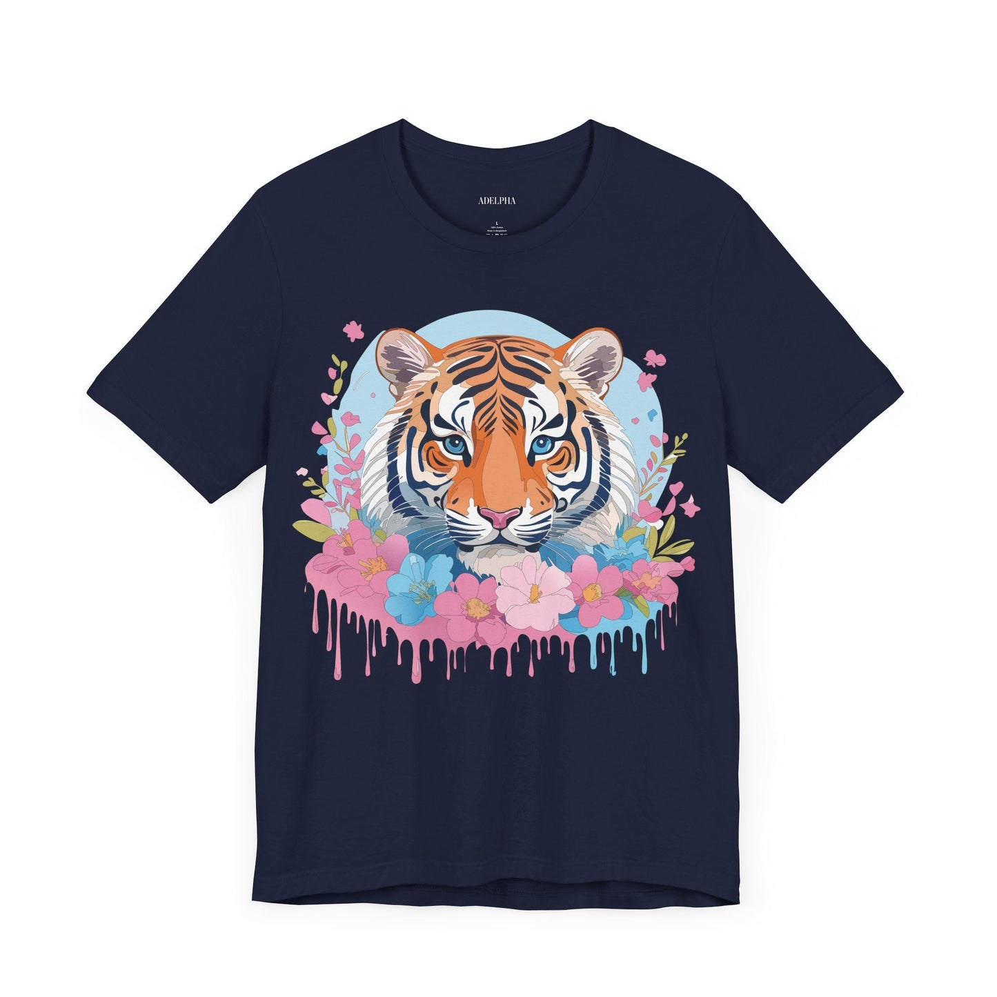 Tiger Graphic Tee by Adelpha Unisex Vintage Inspired Artwork Short Sleeve Shirt Edition