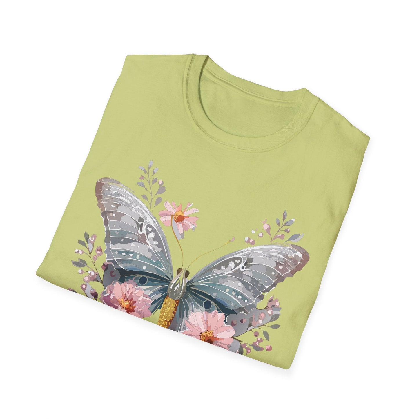 Butterfly Themed Unisex T Shirt Softstyle Monarch Gildan 64000 Ring Spun Cotton Tee