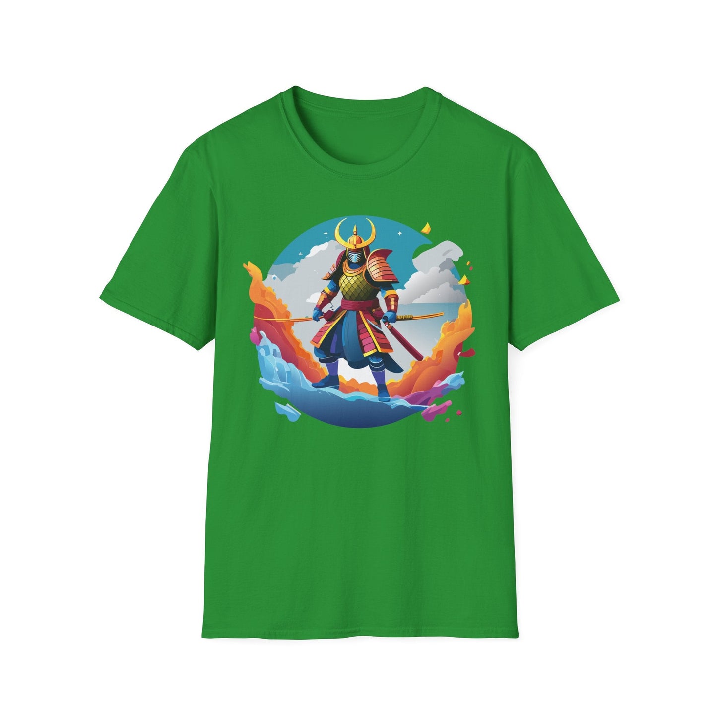 Samurai Shirt Unisex Gildan Softstyle 64000 Tee 100 Percent Ring Spun Cotton Lightweight
