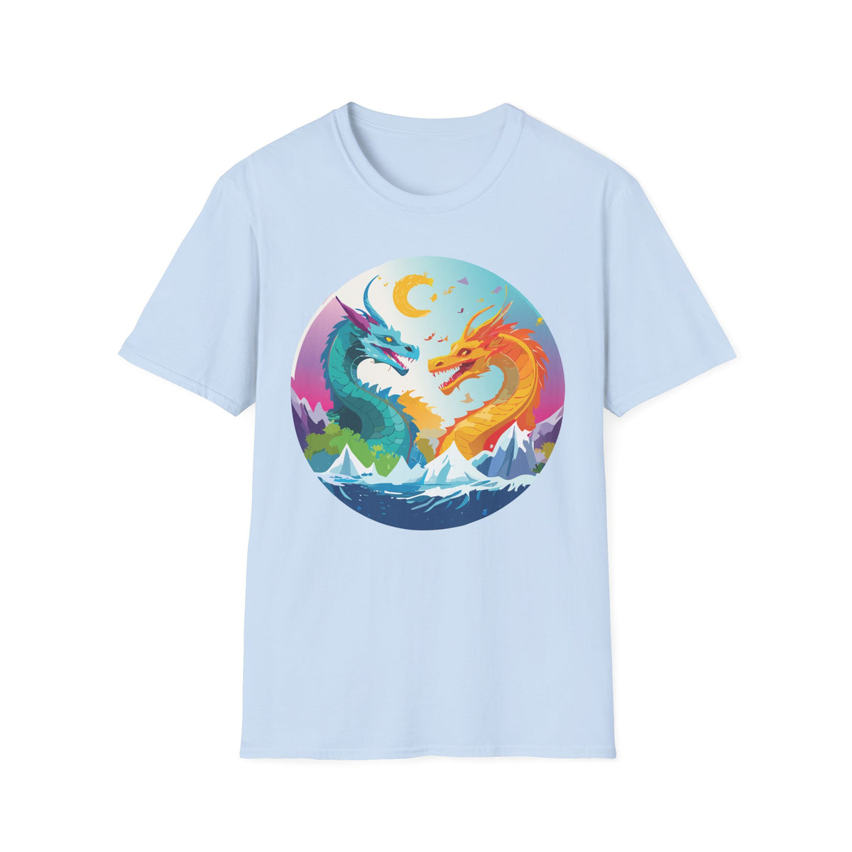 Dragon Graphic Tee Gildan Unisex 100 Cotton Tee Shirt with Animals m8