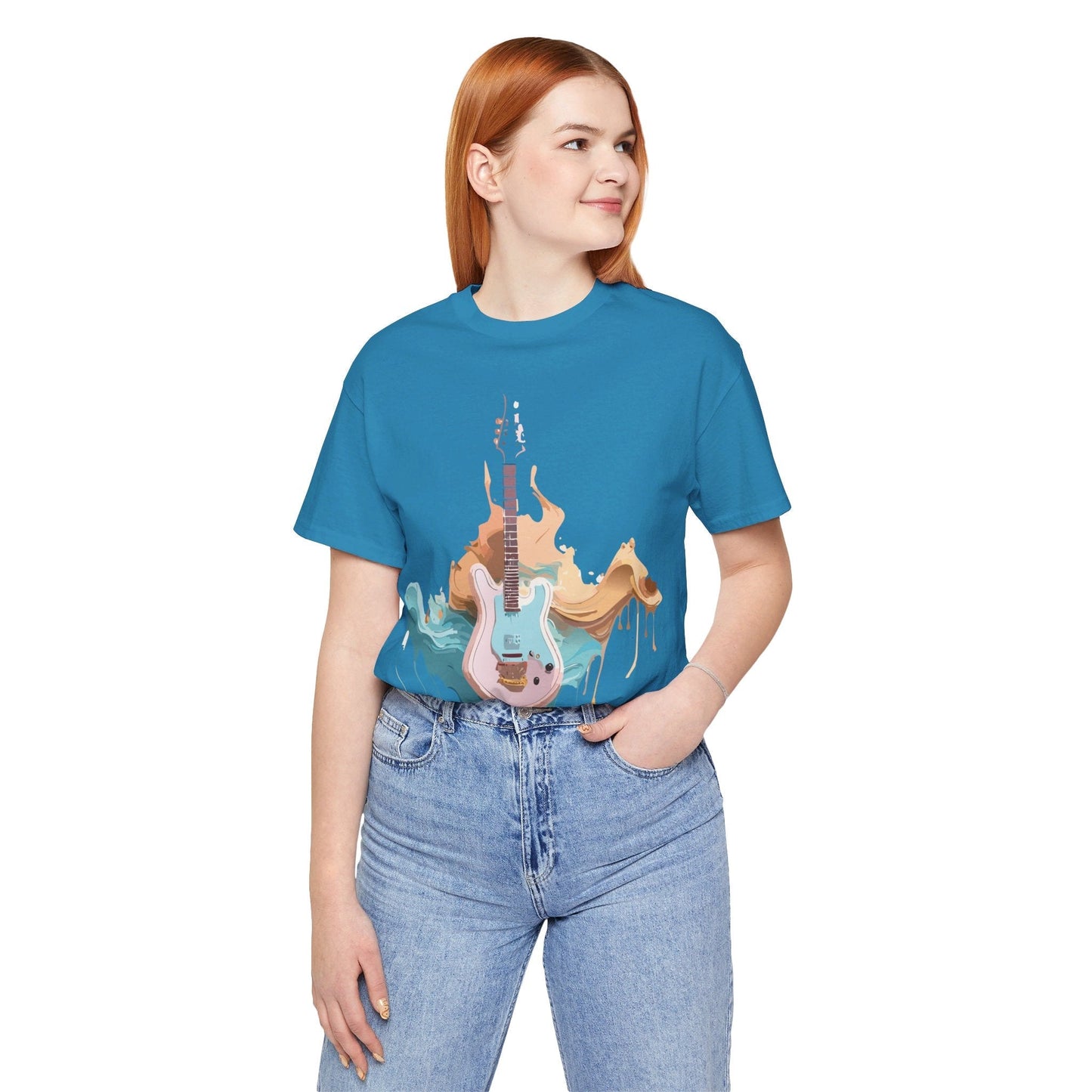 Music Graphic Unisex 100 Cotton Vintage Art with Musical Elements Tee 51