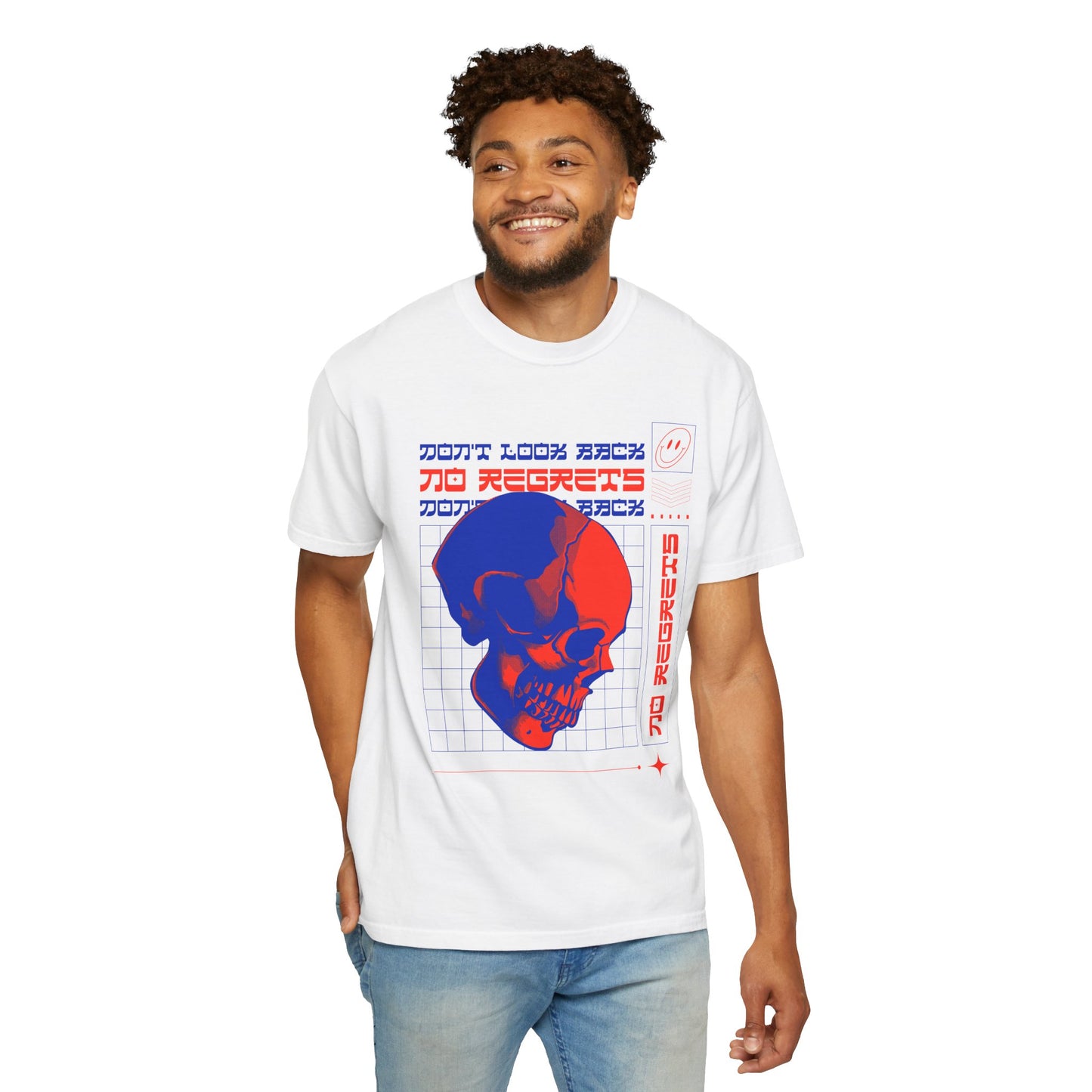 T-Shirt with Skull, Graphic T-Shirts, Art Design Tee Shirt, Skull T-Shirt - 11