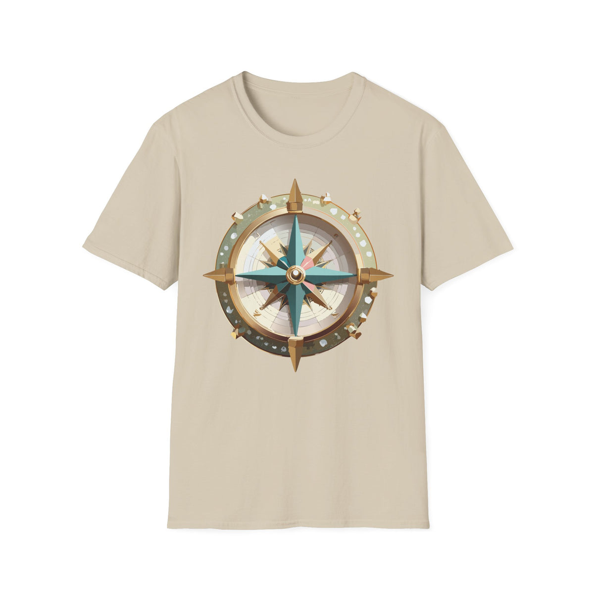 Nautical Compass Graphic T-Shirt | Vintage Navigation Compass Tee