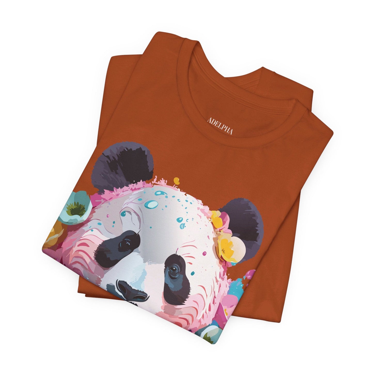 Panda Graphic Unisex 100 Cotton Vintage Art with Animal T-Shirt 5