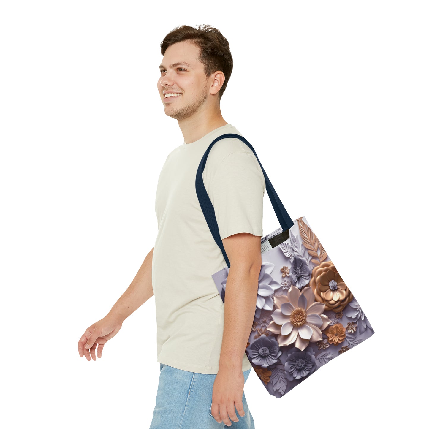 Canvas Bag with Floral Prints