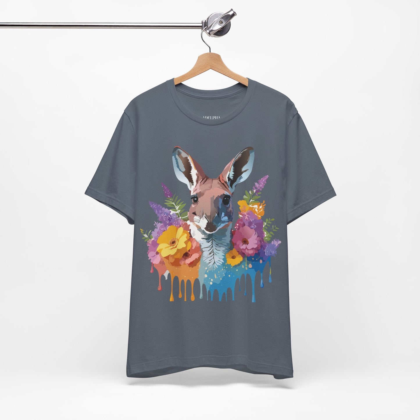 Kangaroo Graphic Tee Unisex Jersey Short Sleeve Adelpha Vintage Inspired Artwork Casual Wear