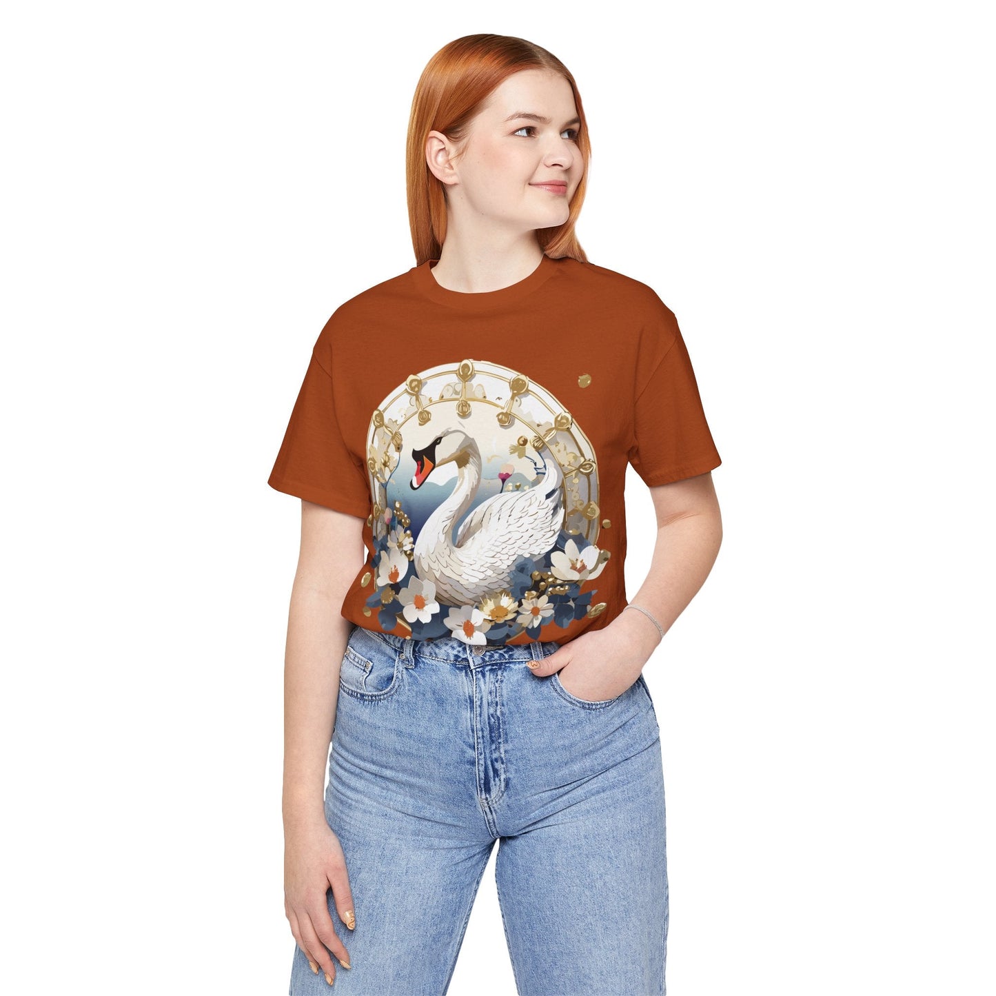 Medallion Graphic Unisex 100 Cotton Vintage Animal Medal Artwork Tee 44