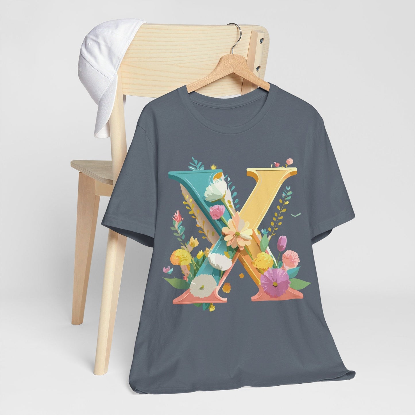 Letter X Shirt Unisex Graphic Tee Adelpha Vintage Inspired Artwork Short Sleeve Edition