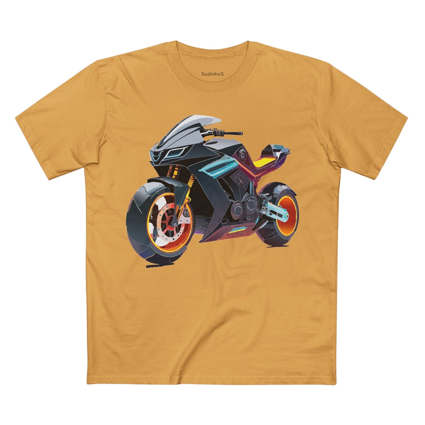 Moto Bike Graphic Unisex 100 Cotton Staple Tee 34