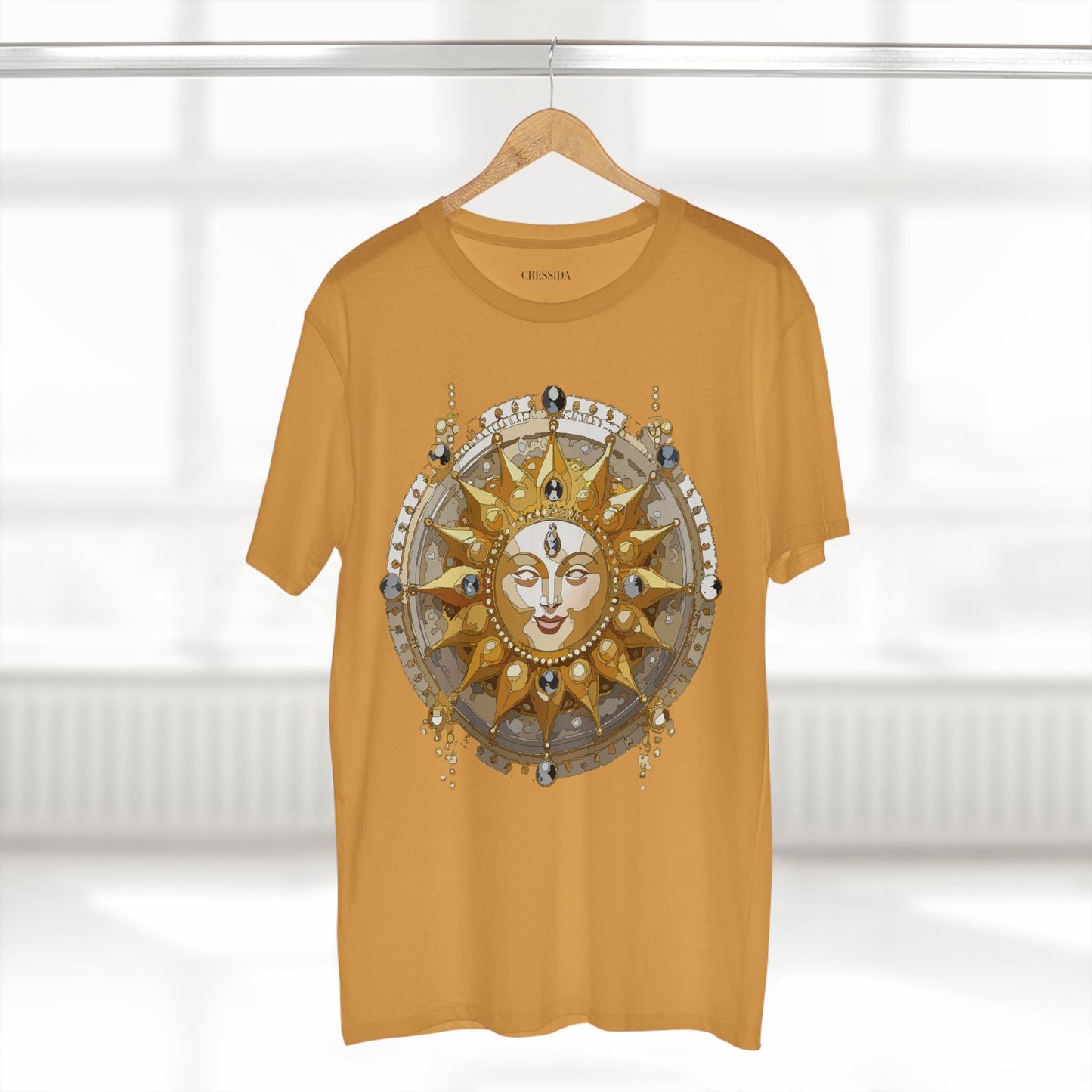 Gold Sun Graphic Unisex 100 Cotton T-Shirt with Golden Art Design 9