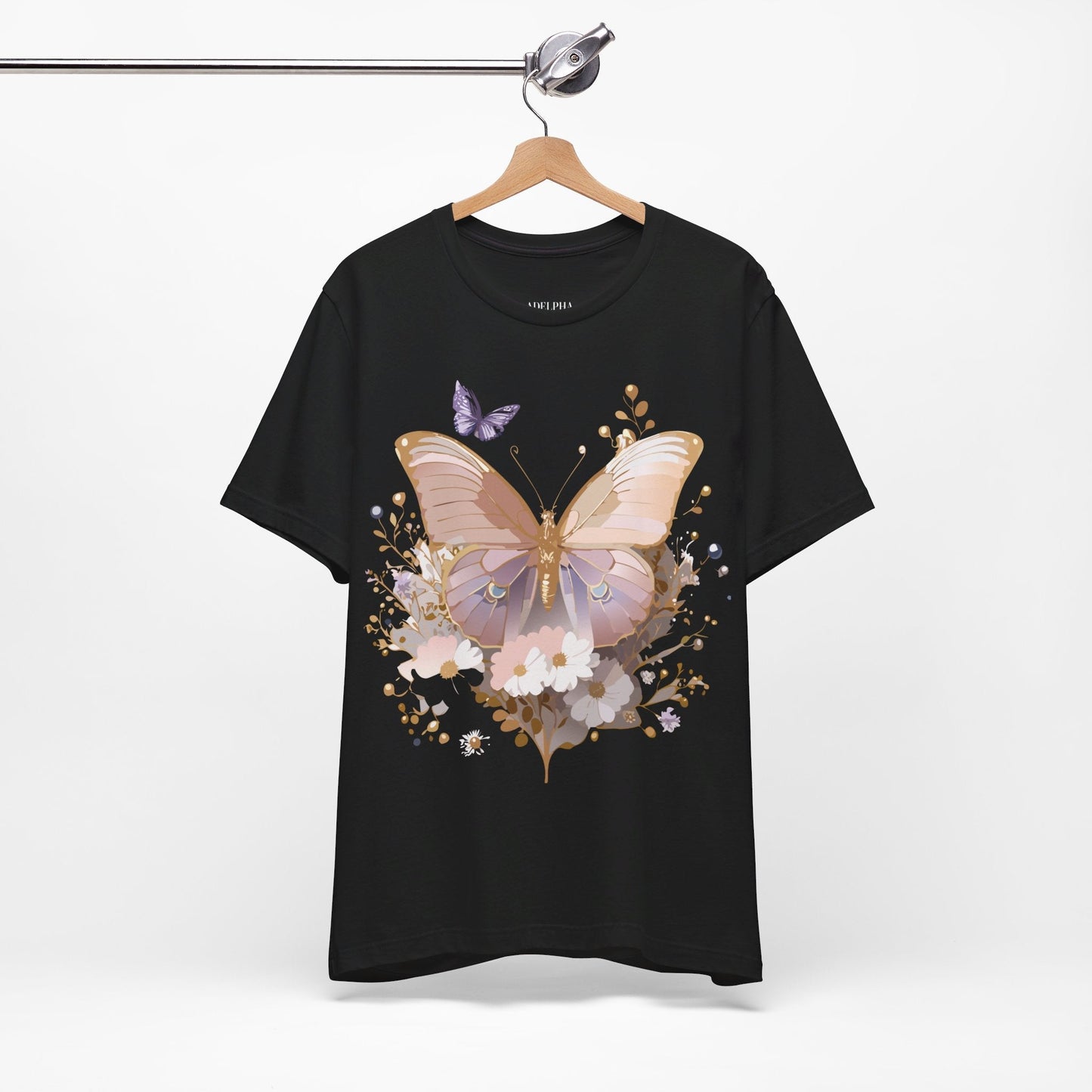 Butterfly Graphic Tee From Adelpha Unisex Short Sleeve Vintage Artwork