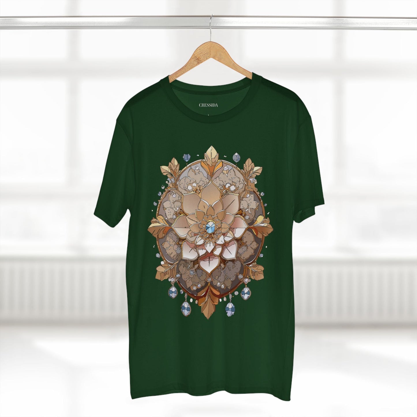 Floral Graphic T-Shirt Unisex 100 Cotton Art Design with Antique Flowers Tee 17