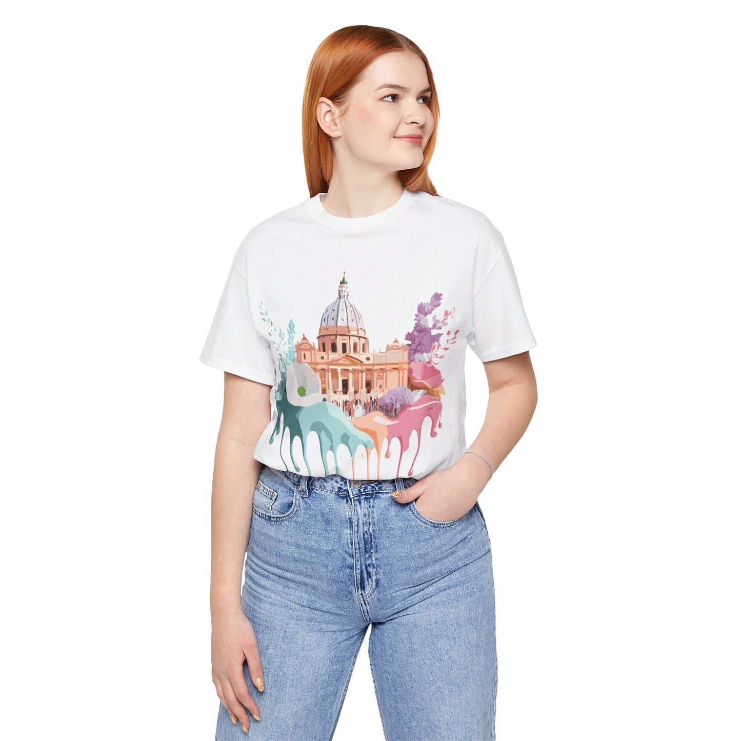 Adelpha Vintage Rome Tourist Shirt Graphic Tee Unisex Short Sleeve Art Design Artwork