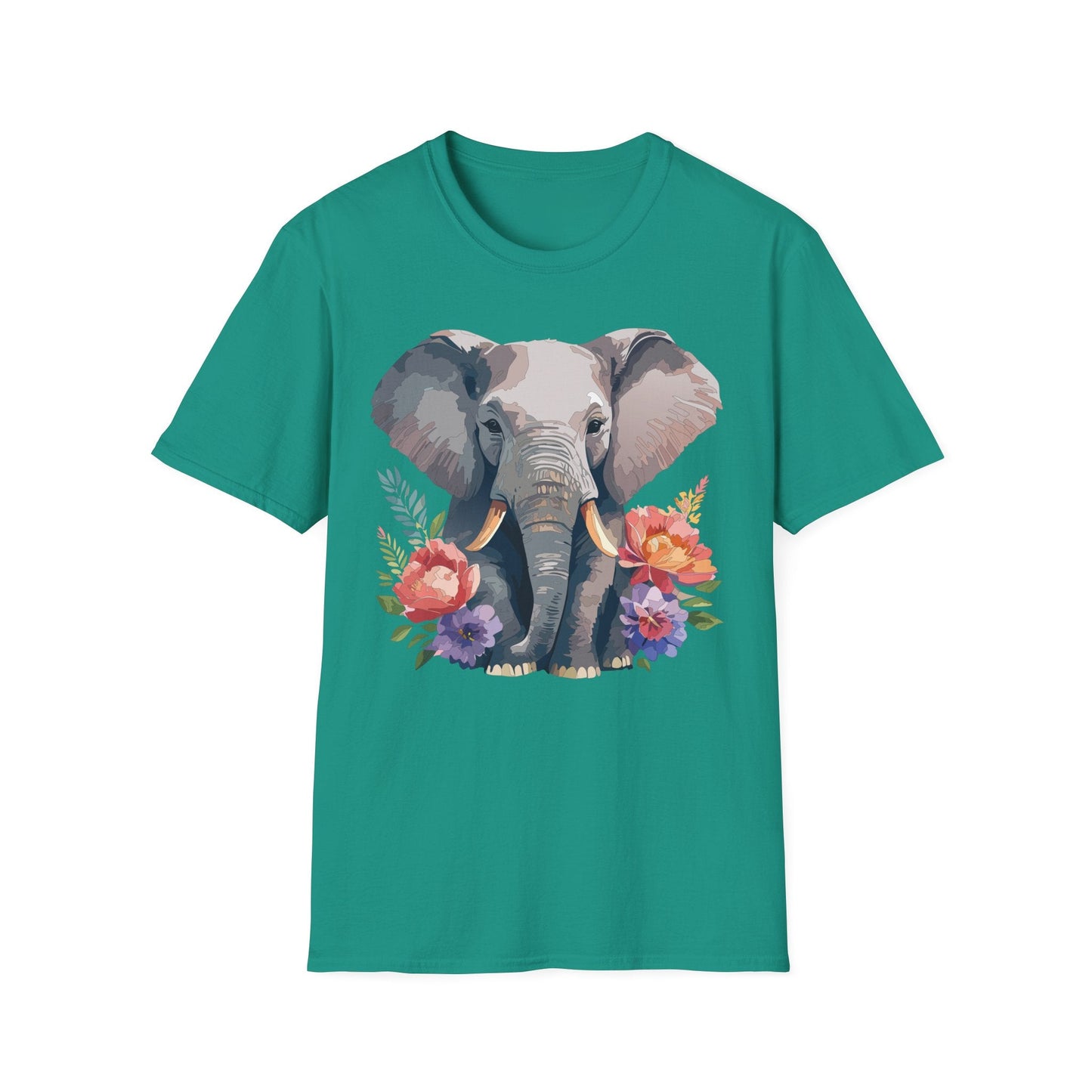 Elephant T Shirt Unisex Gildan Softstyle 64000 100 Percent Ring Spun Cotton Casual Tee