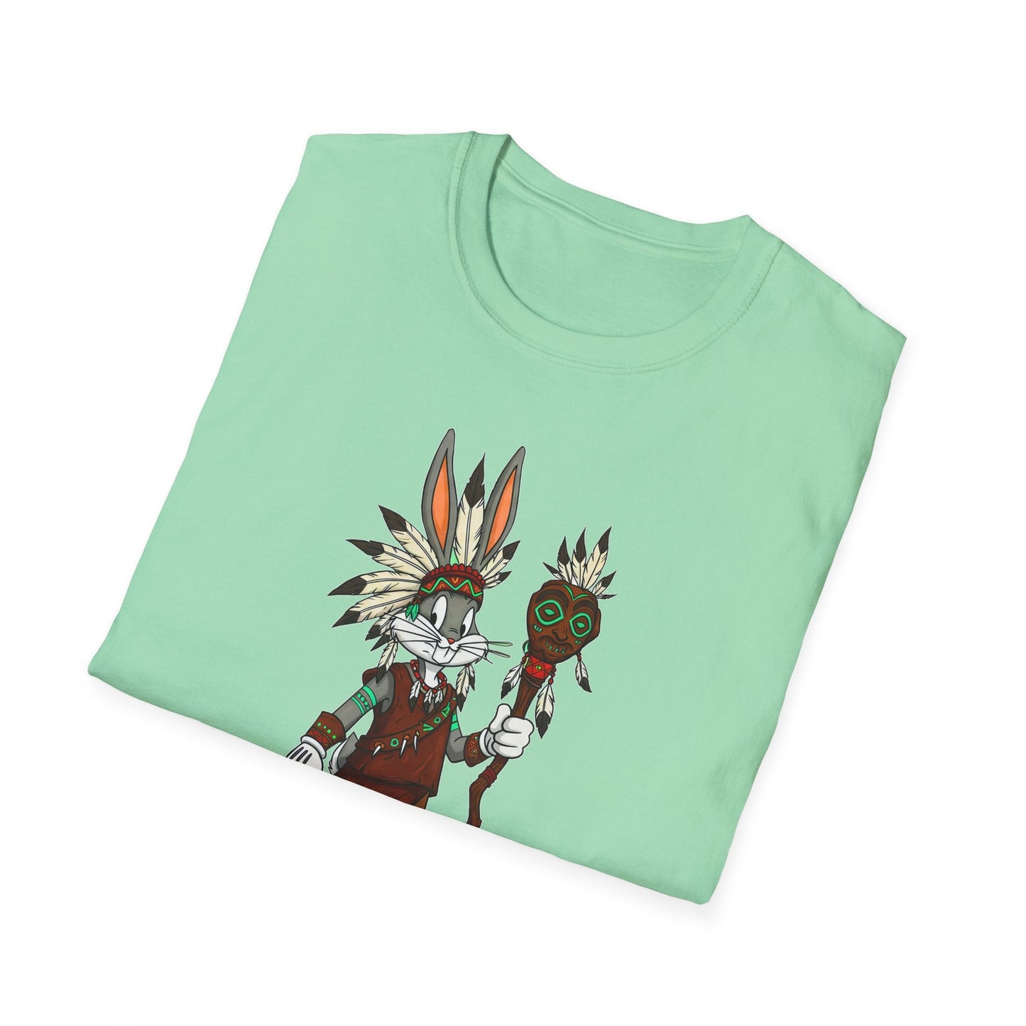 Cartoon Bunny Graphic Unisex Cotton Animal Animation Artwork Design Tee 44