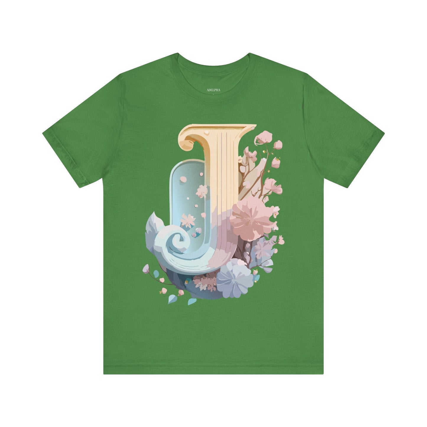 Adelpha Letter J Shirt Unisex Graphic Tee Vintage Inspired Art Design Short Sleeve