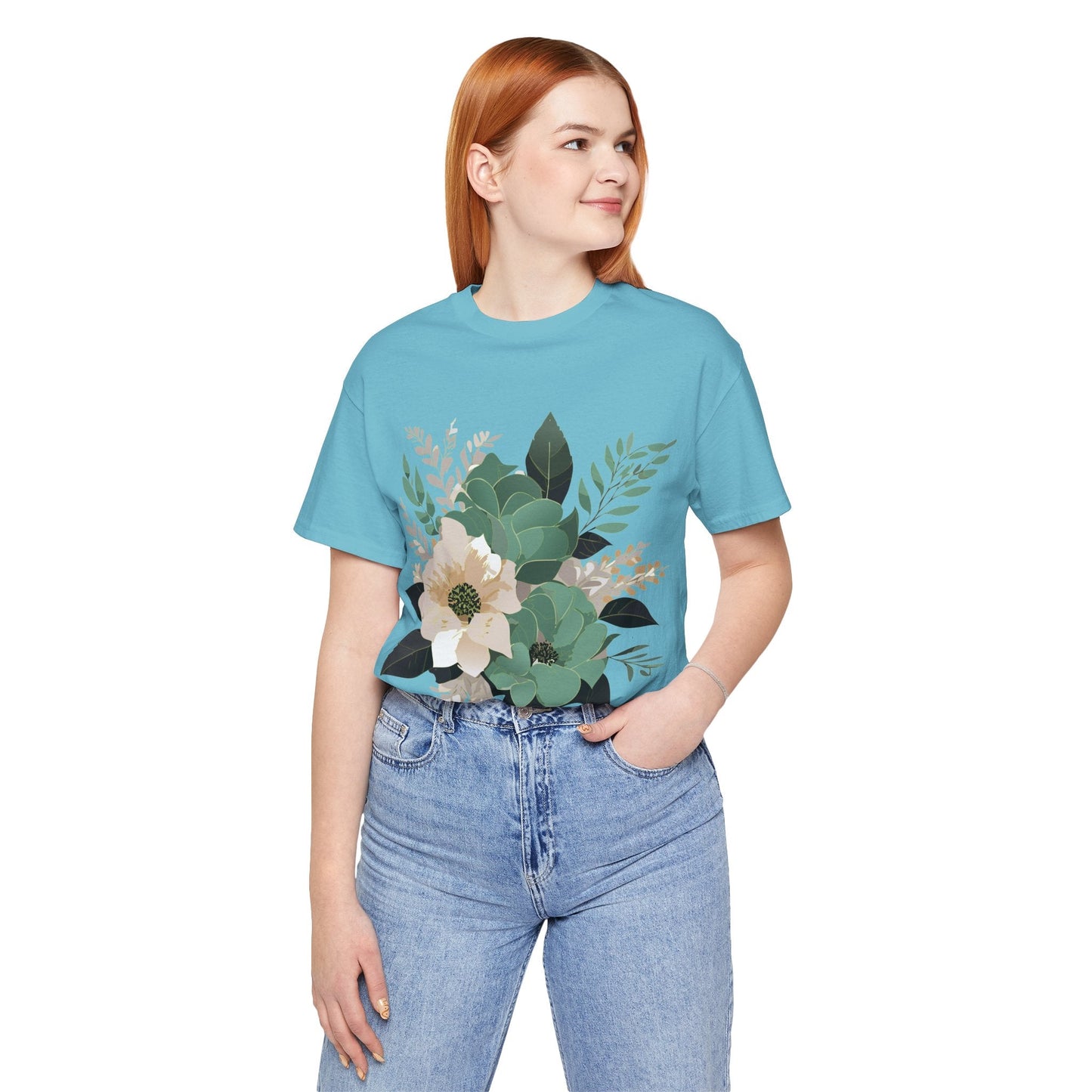 Flowers Shirt Floral Shirt Unisex Jersey Short Sleeve Tee From Flowers Collection Retro2Nova