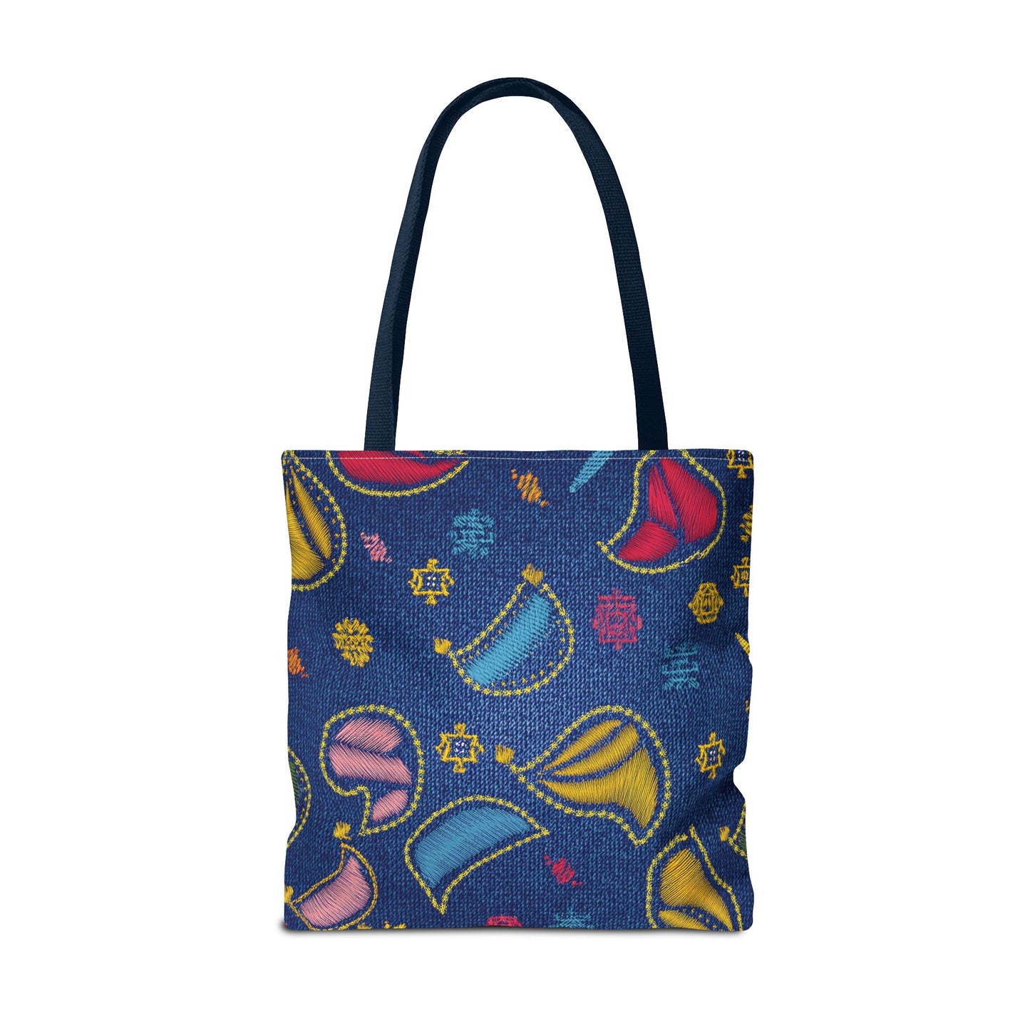 Diwali Graphic Denim Fabric Imitation Print Unisex Canvas Bag Poly Spun 3 Sizes Tote Bag 205-21