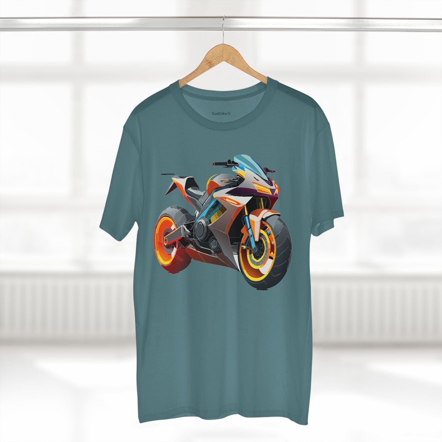 Moto Bike Graphic Unisex 100 Cotton Staple Tee 24