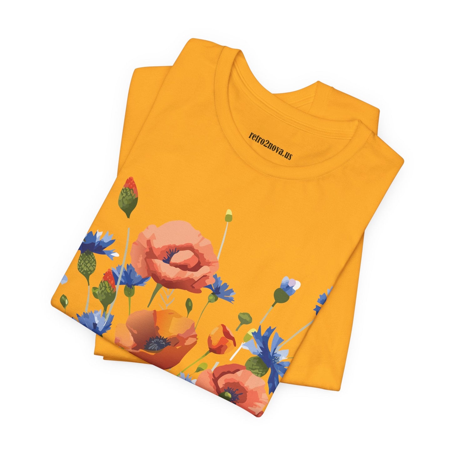 Unisex Floral Shirt Floral Print Tee Lightweight Breathable Fabric Short Sleeve Casual Wear