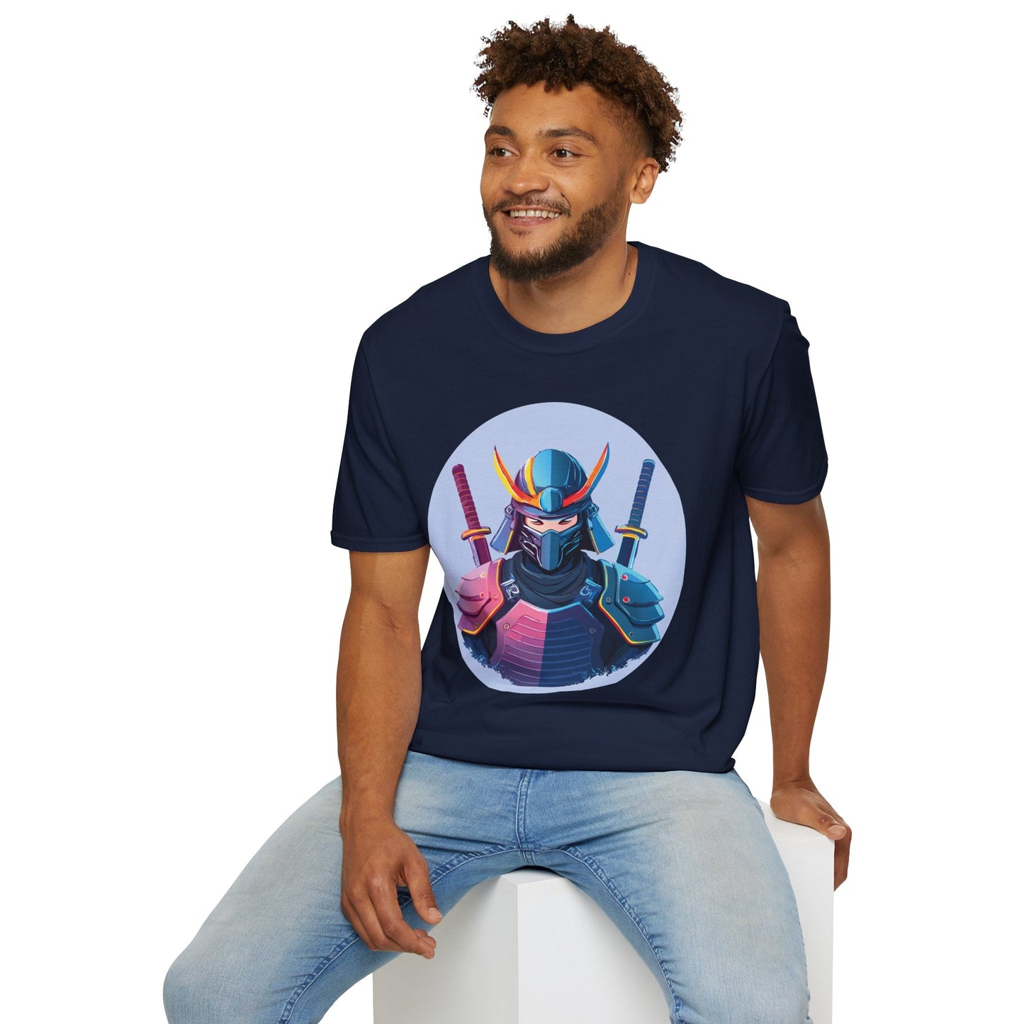 Samurai T Shirt Unisex Softstyle Gildan 64000 Breathable Cotton Tee For Everyday Wear
