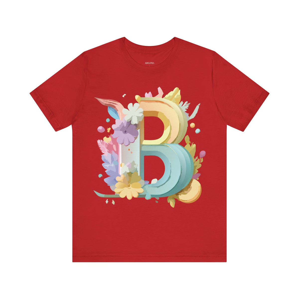 Letter B Graphic Unisex Cotton Bella+Canvas Tee with Art Letter Design