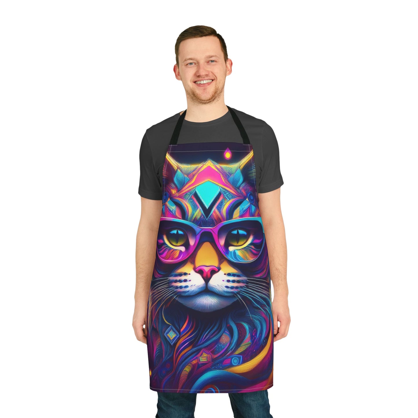 Cat 100% Polyester Stain-resistant 31.5 x 25.6 | Art Print Canvas Apron 4